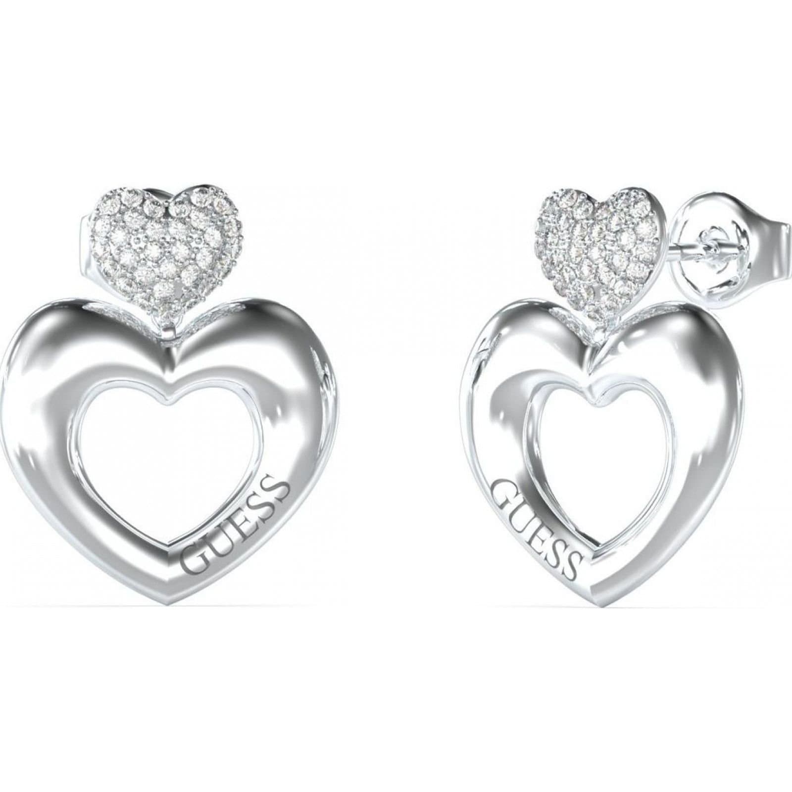 Guess Guess Women's JUBE05209JWRHT-U Pair Of Earrings in Silver