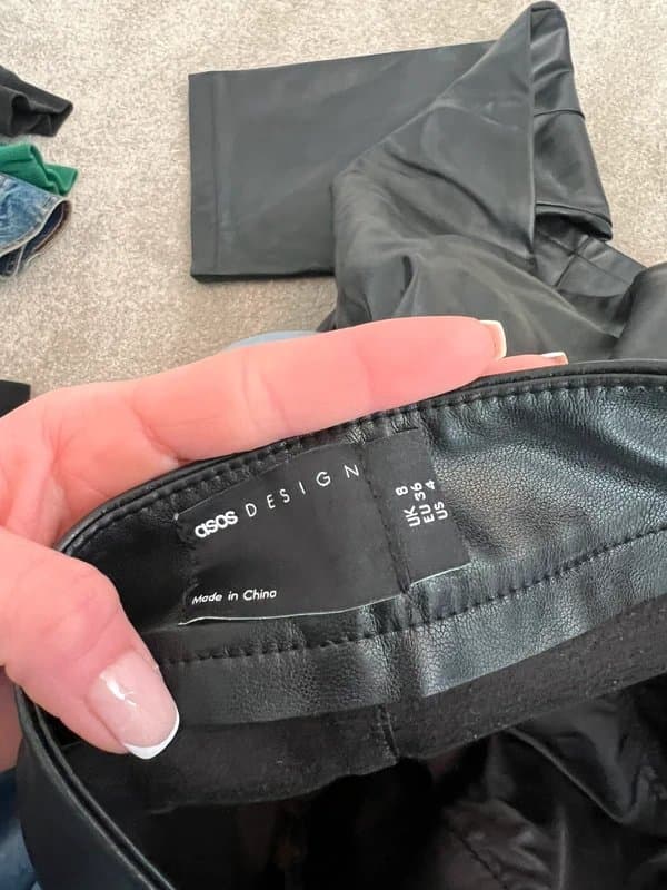 ASOS ASOS faux leather trousers