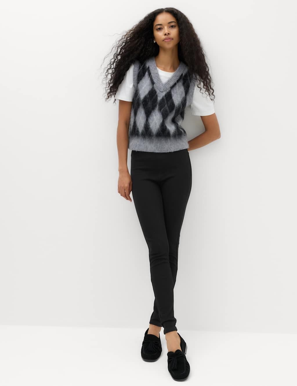 Marks & Spencer M&S Cosy Pull On High Waisted Jeggings Black