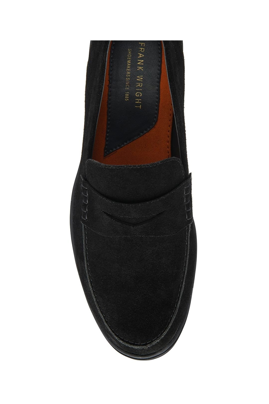 Frank Wright Frank Wright Men's Suede 'Horn' Penny Loafers in Black - 4