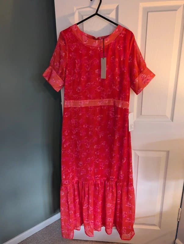 Never Fully Dressed Chiffon Maxi Dress, New With Tags