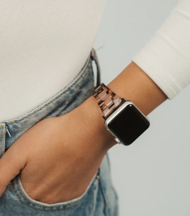 Coconut Lane Slim Luxe Ivory Tort Apple Watch Strap Coconut Lane New Look - 2
