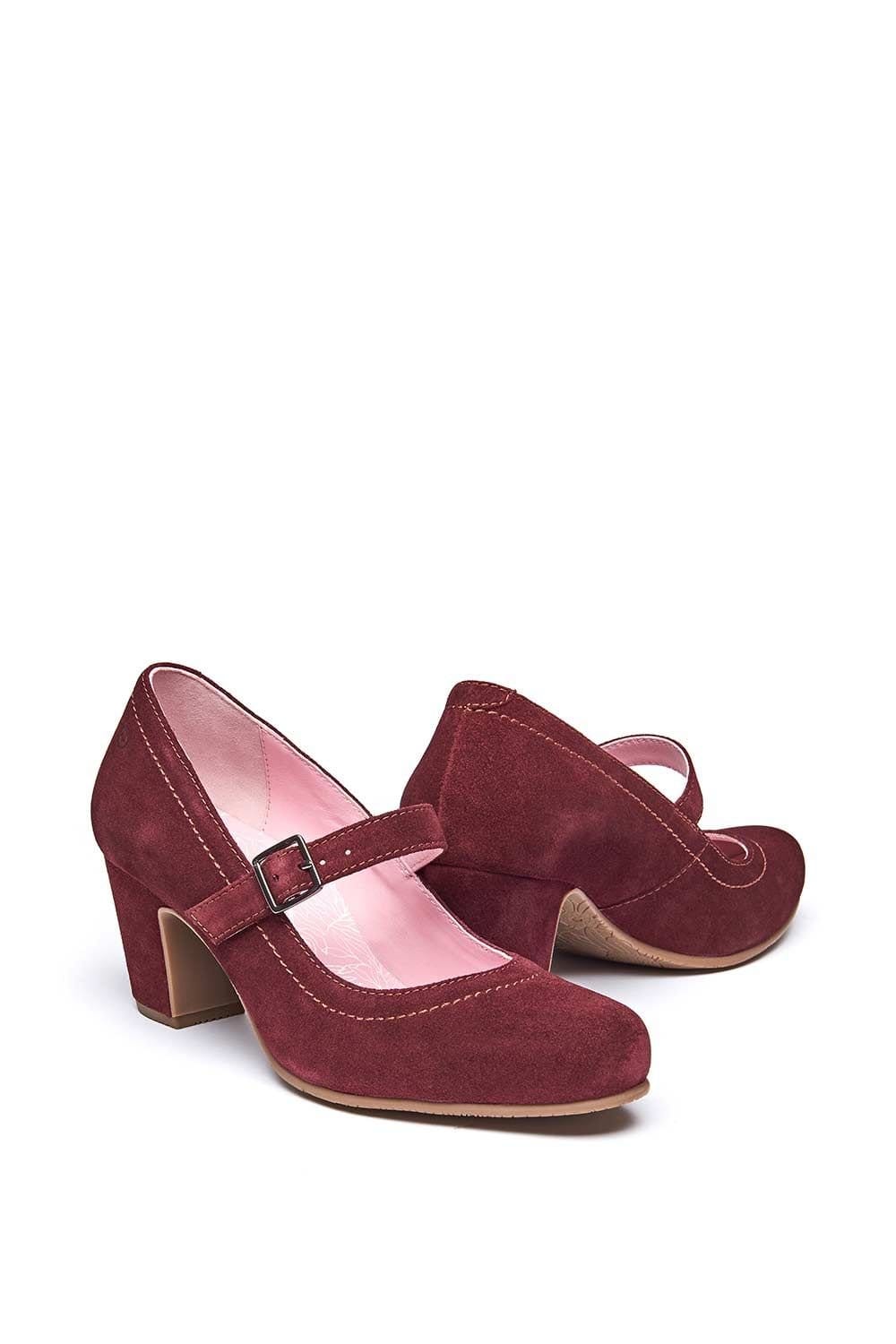 Moshulu Moshulu Women's 'Biambi Suede' Mary Jane Bar Shoes in Dark Red - 2