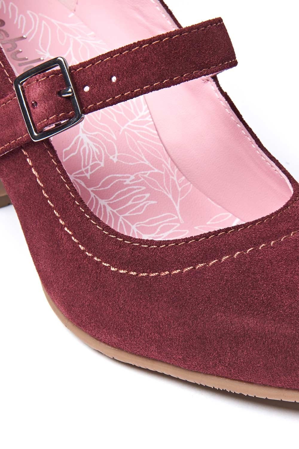 Moshulu Moshulu Women's 'Biambi Suede' Mary Jane Bar Shoes in Dark Red - 3