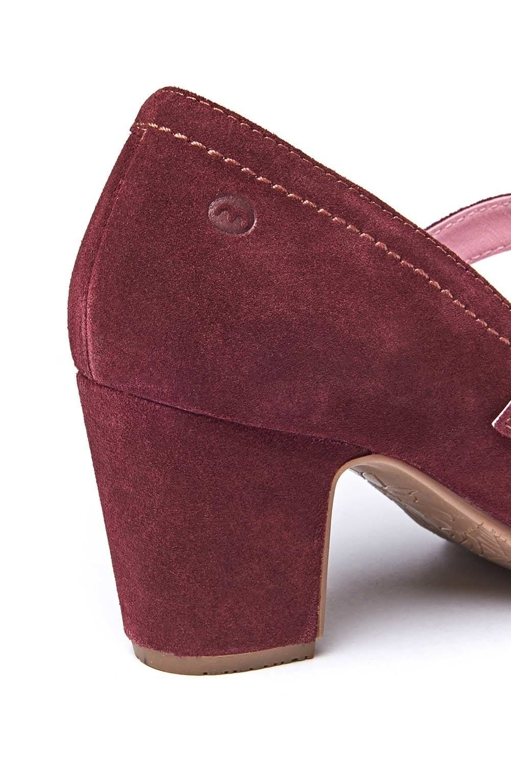Moshulu Moshulu Women's 'Biambi Suede' Mary Jane Bar Shoes in Dark Red - 4