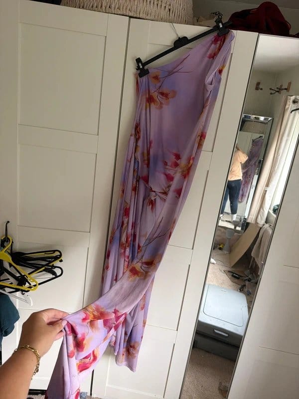 ASOS Design ASOS chiffon drape maxi dress in pink floral - 1