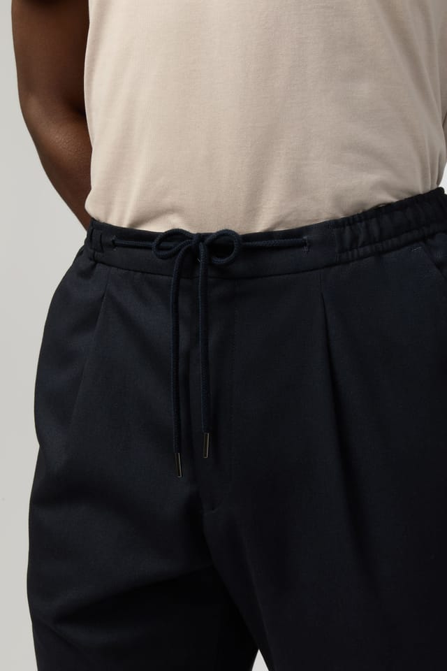 Melka Melka Men's Drawstring Trousers in Navy - 3