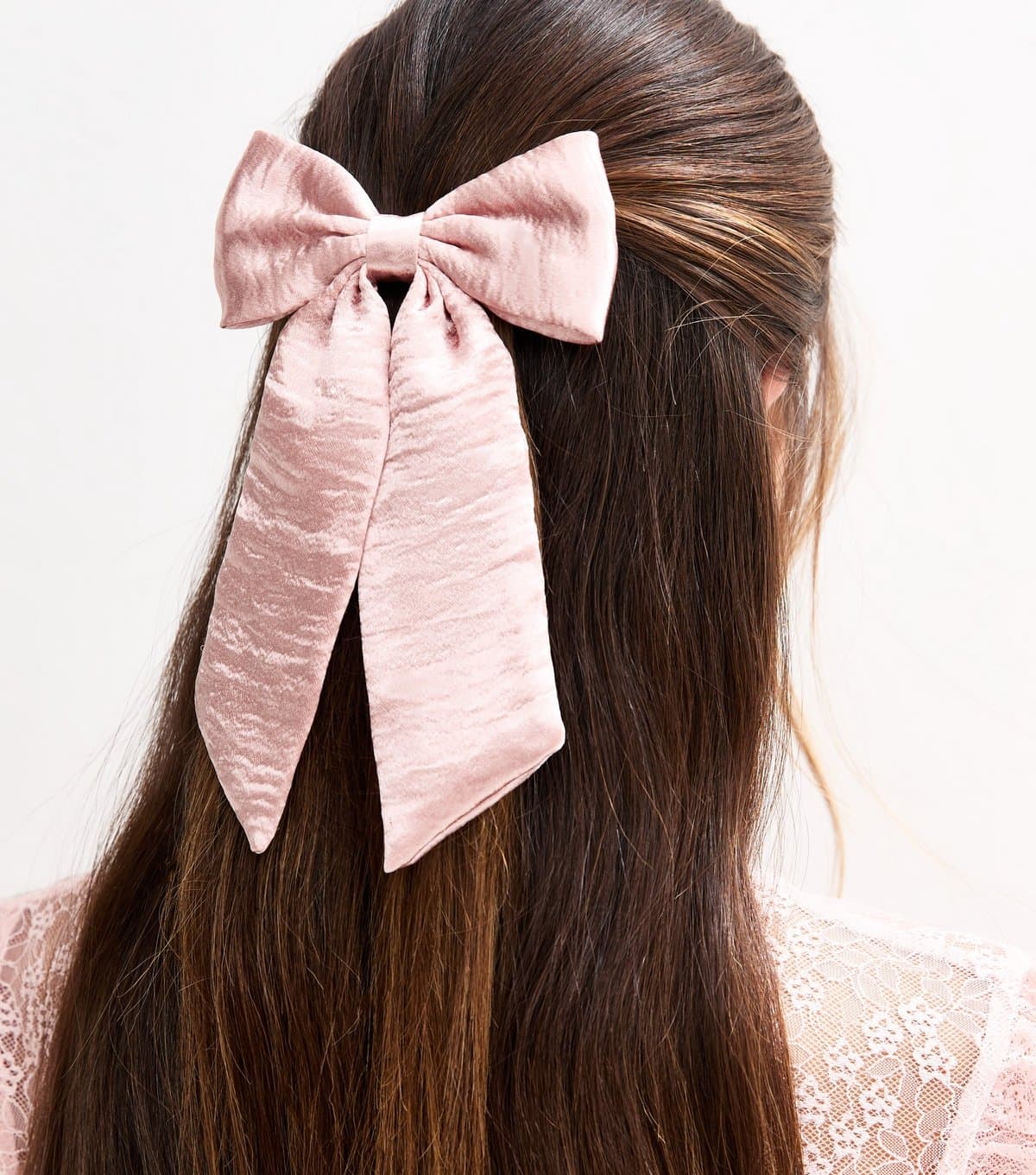 New Look Pink Satin Bow Hair Clip New Look