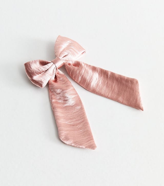 New Look Pink Satin Bow Hair Clip New Look - 2