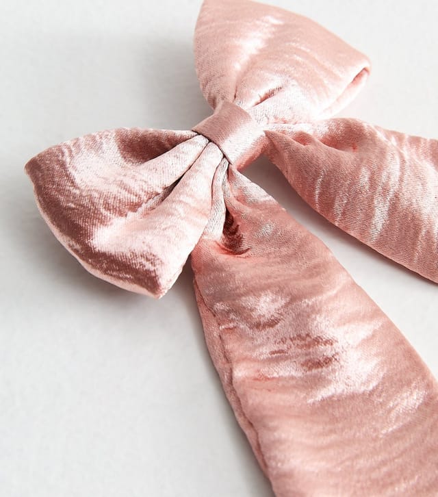 New Look Pink Satin Bow Hair Clip New Look - 3