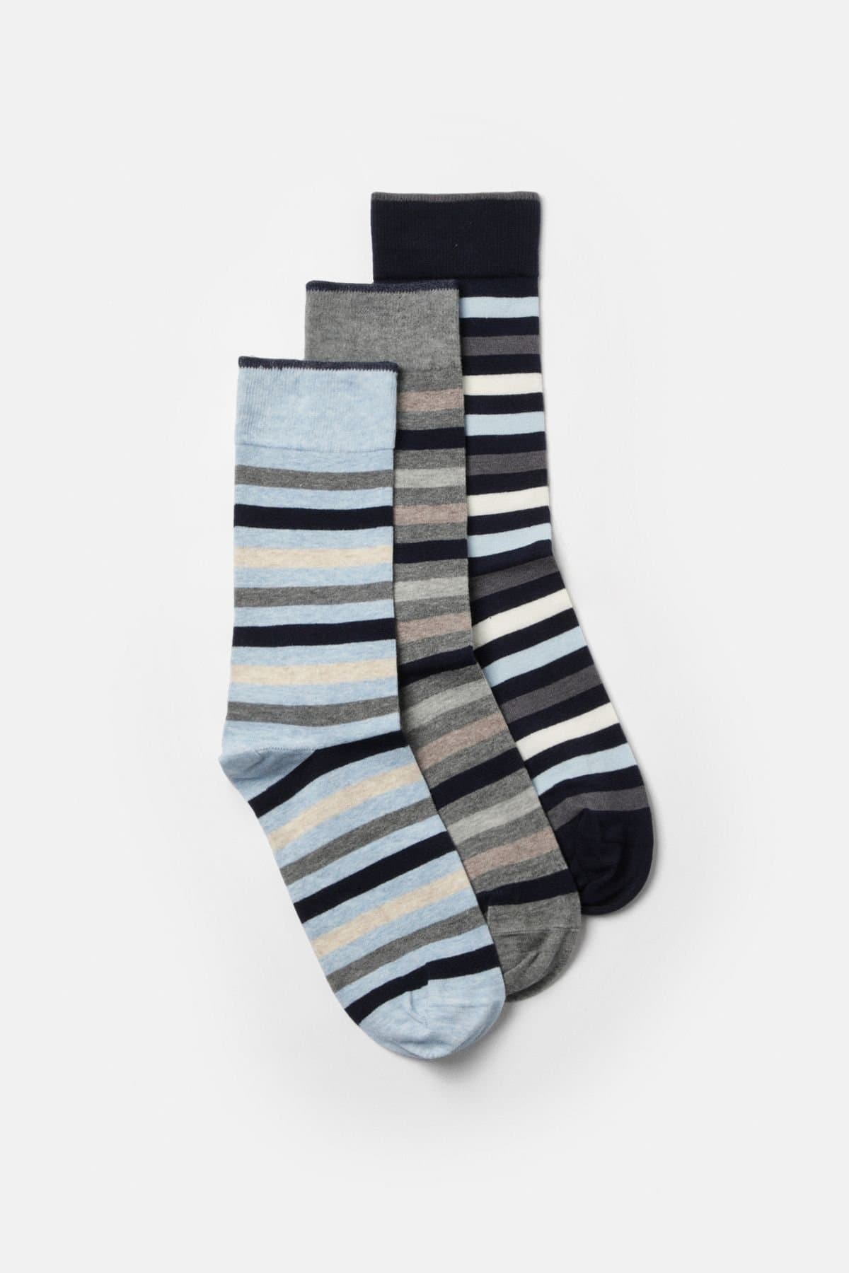 Maine Maine Men's Multi Classic Stripe 3 Pack Sock Set
