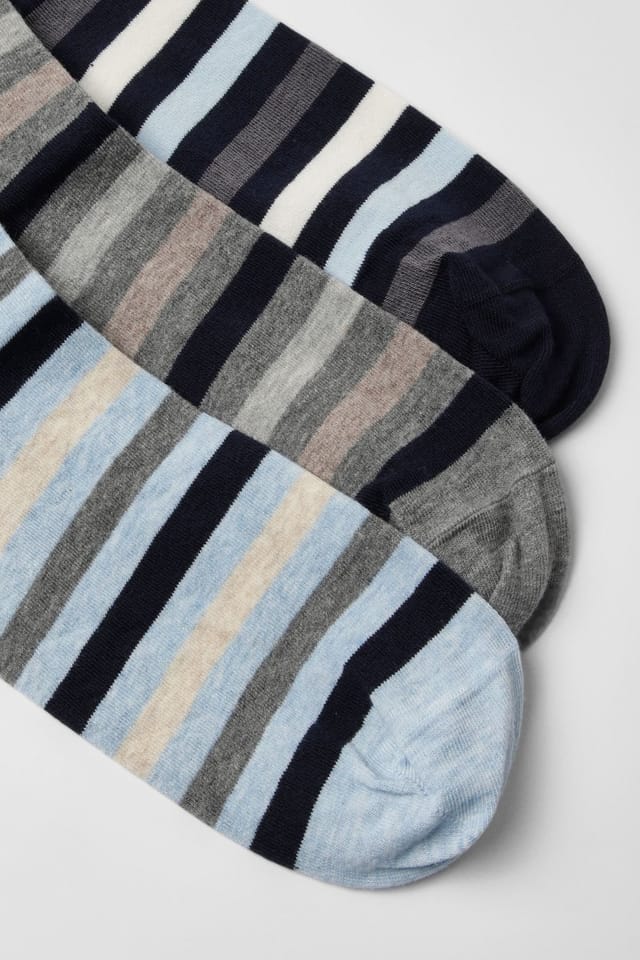 Maine Maine Men's Multi Classic Stripe 3 Pack Sock Set - 3