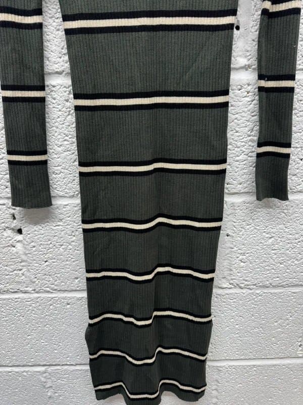 New Look Women’s khaki green stripe new look midi dress new with tags