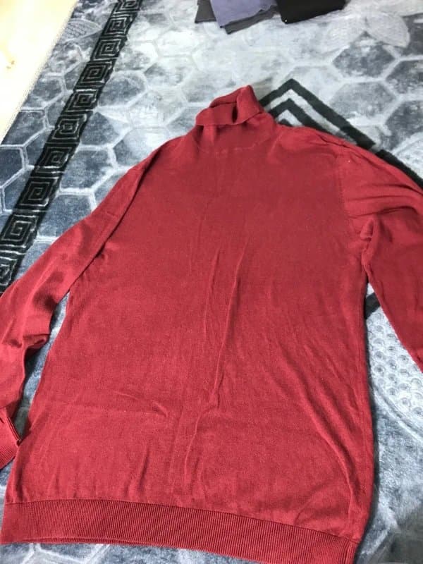 ASOS Mens size S turtle beck burgundy knit pull over jumper Asos