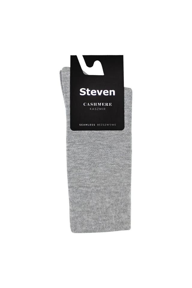 Steven Steven Men's Cashmere Socks - Luxury Soft & Warm Seamless Everyday Socks in Grey - 2