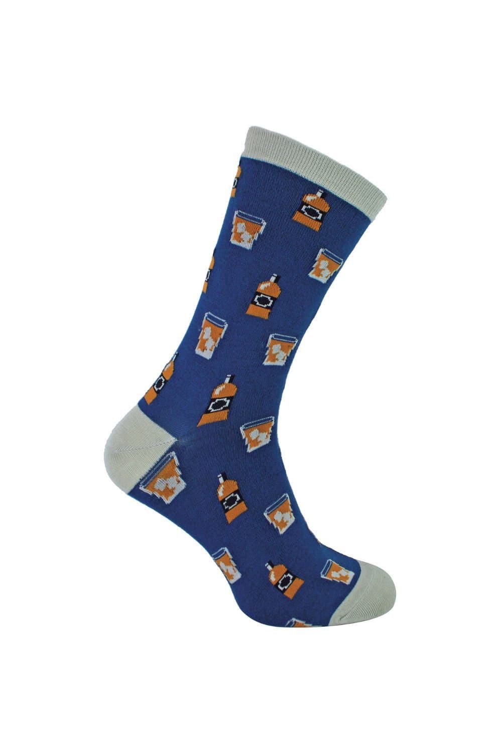 Mr Heron Mr Heron Navy Whiskey Bamboo Socks for Men