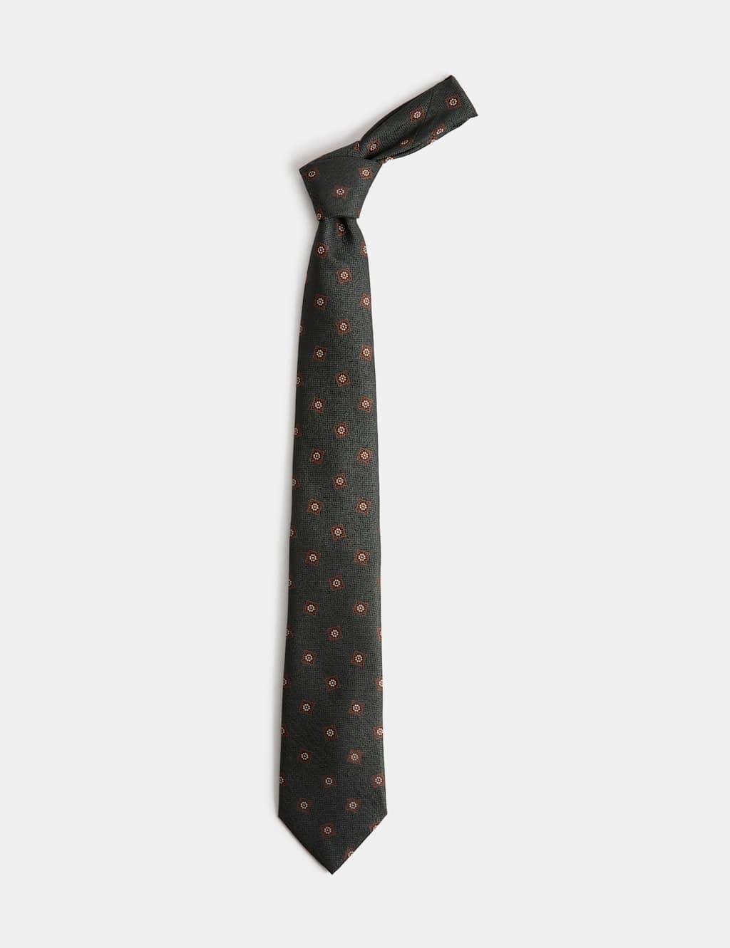 Marks & Spencer M&S Square Medallion Tie Green