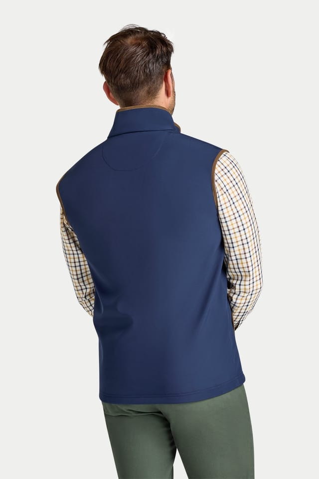 raging bull Raging Bull Men's Soft Shell Fleece Gilet in Navy - 2