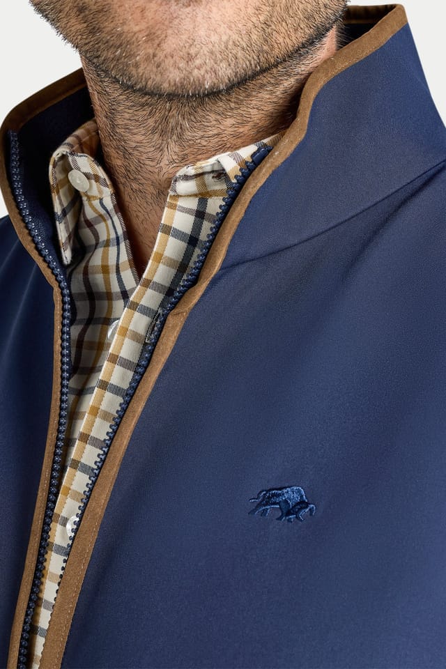 raging bull Raging Bull Men's Soft Shell Fleece Gilet in Navy - 3
