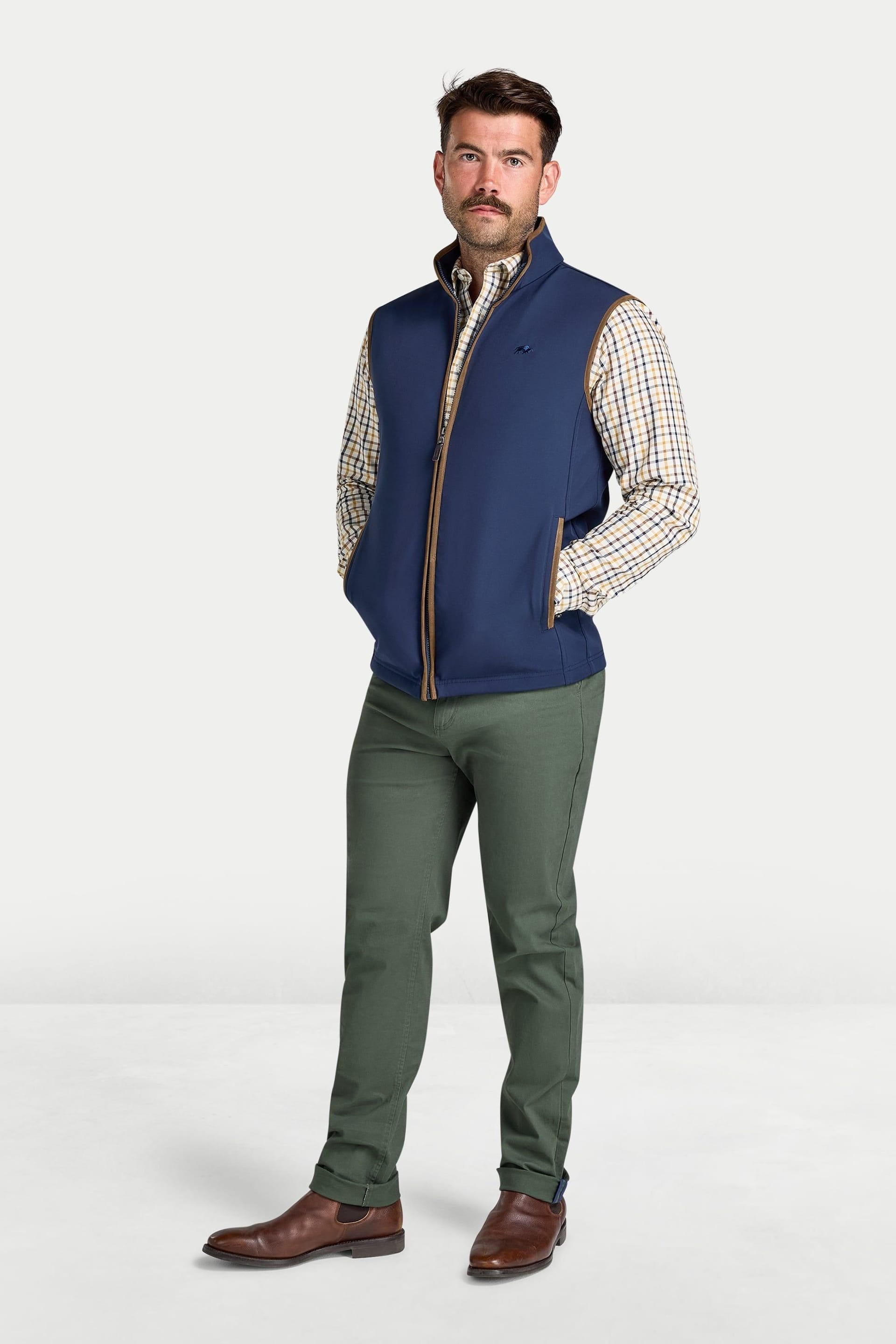raging bull Raging Bull Men's Soft Shell Fleece Gilet in Navy - 4