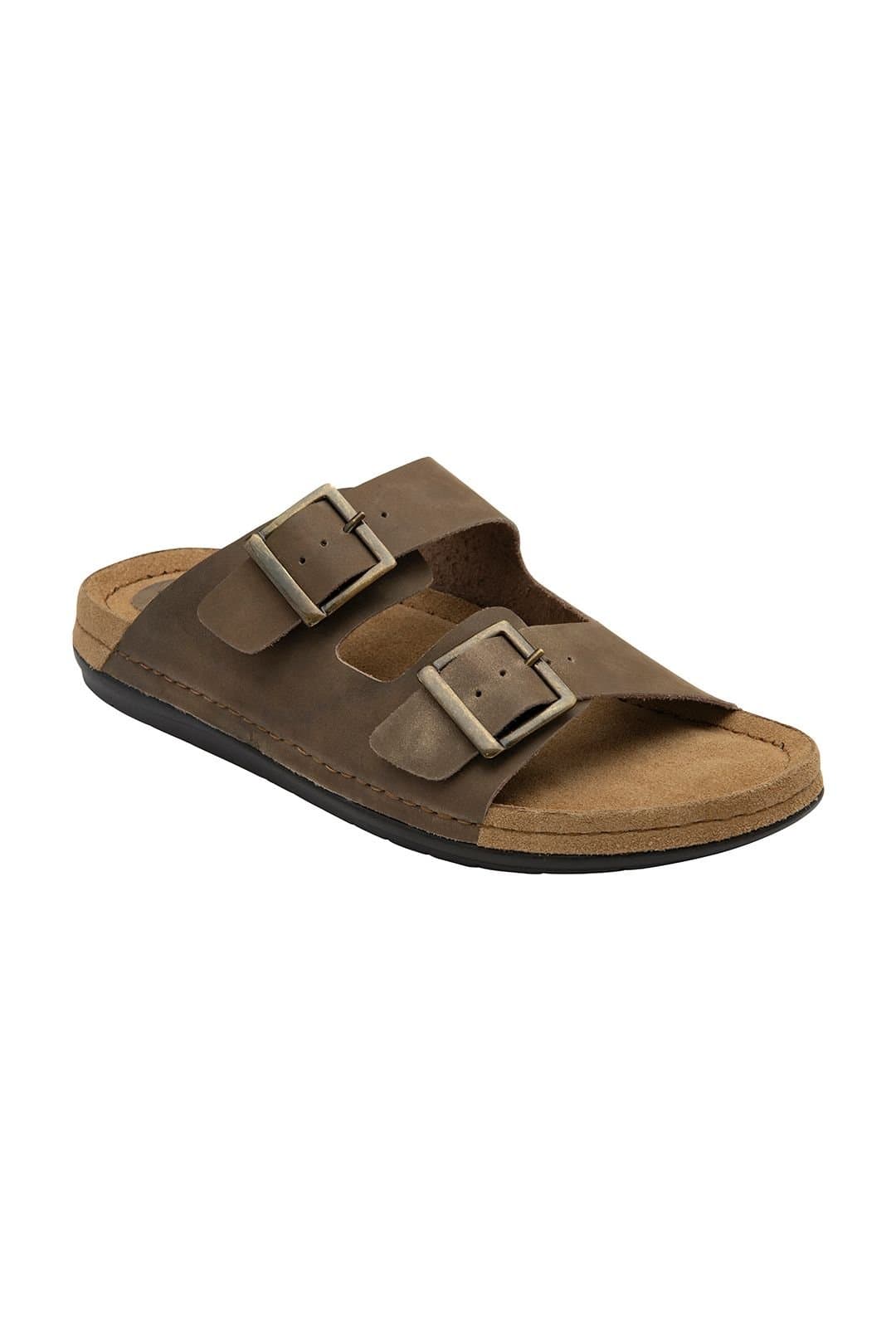 Lotus Lotus Men's 'St Ives' Leather Mule Sandals in Natural