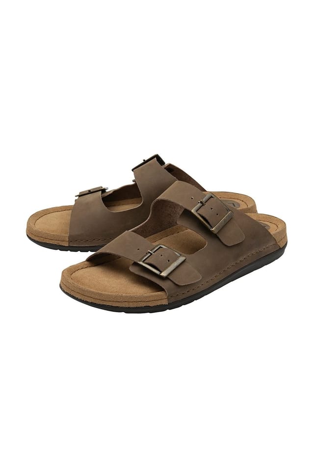 Lotus Lotus Men's 'St Ives' Leather Mule Sandals in Natural - 2