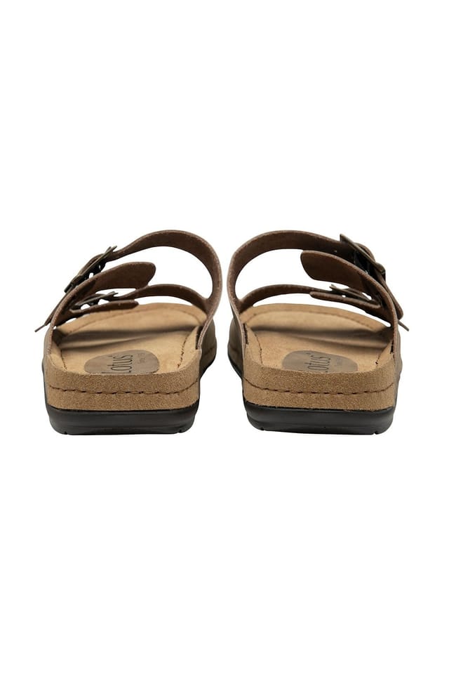 Lotus Lotus Men's 'St Ives' Leather Mule Sandals in Natural - 3