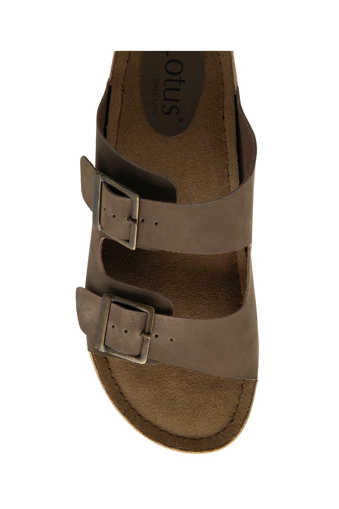 Lotus Lotus Men's 'St Ives' Leather Mule Sandals in Natural - 4