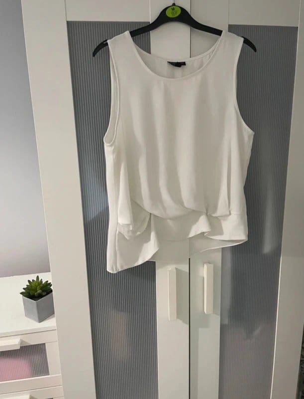 Topshop white top size 10
