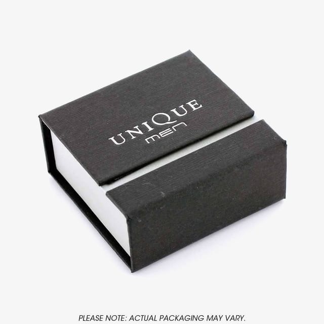 Unique Unique Men's Stainless Steel Matte Polished Filed Curb Bracelet LAB-126/21CM in Silver - 2