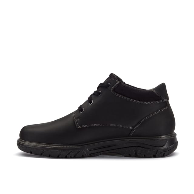Clarks Clarks Men's Renzo Mid Black Leather Ankle Boots - 2