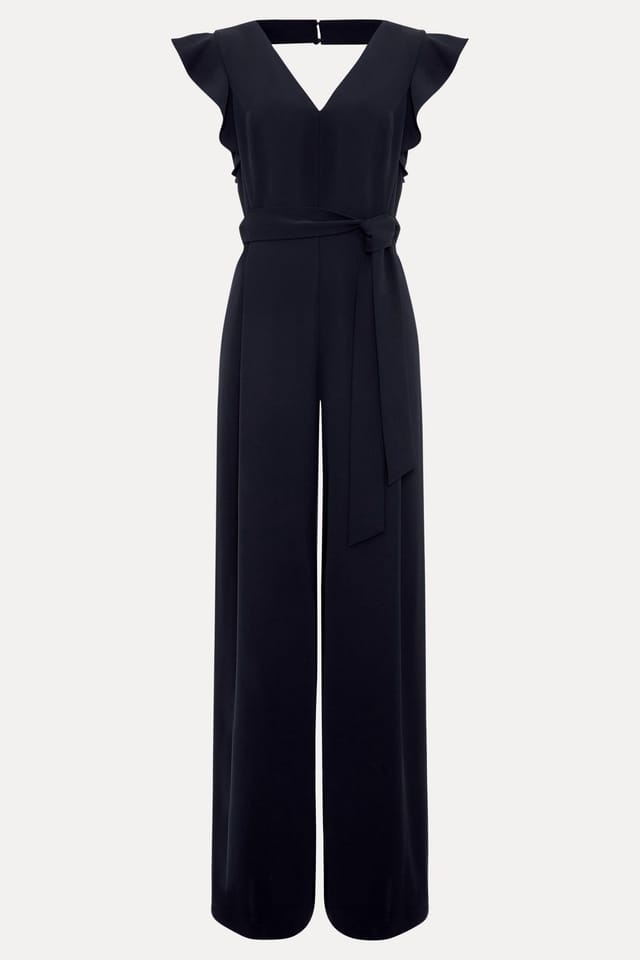 Phase Eight Phase Eight Women's Petite Kallie Wide-Leg Belted Jumpsuit in Dark Navy - 2