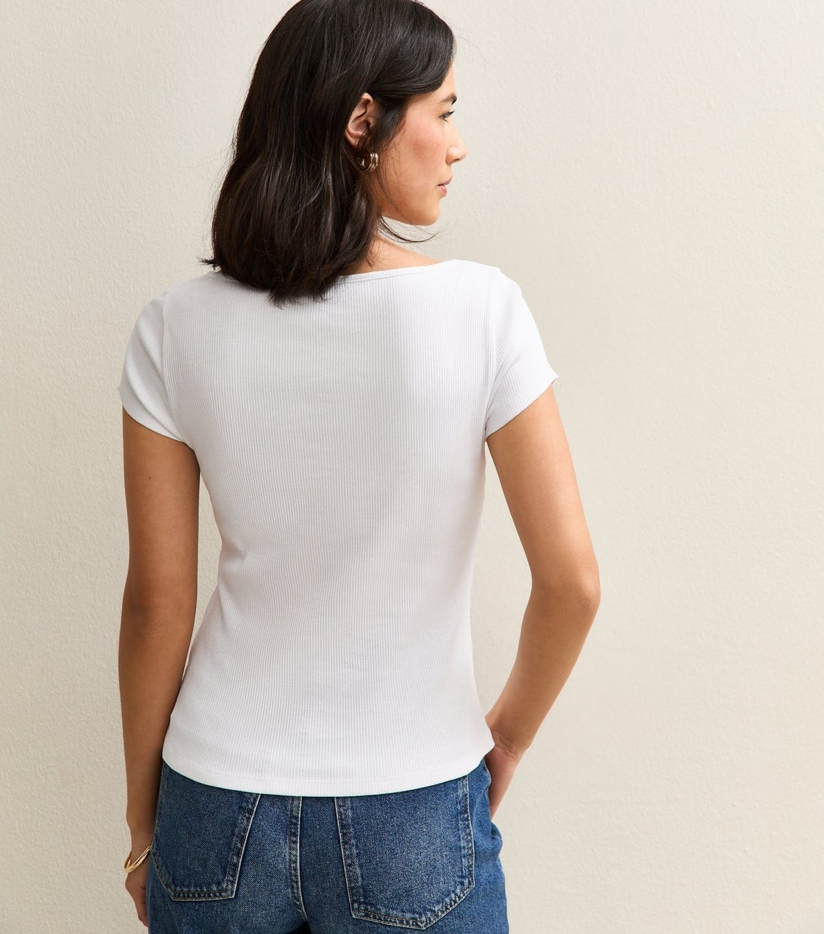 New Look Women's White Button Through T-Shirt New Look - 4