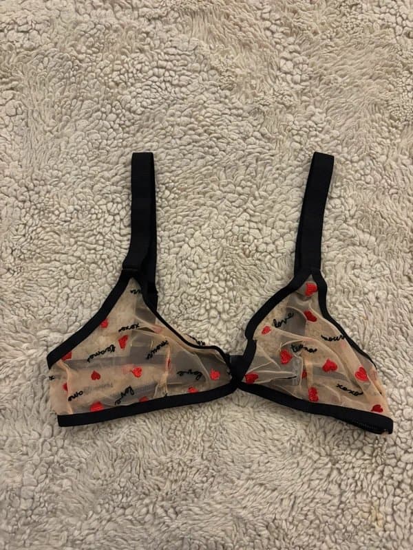 ASOS ASOS Love Note Embroidery Triangle Bralette