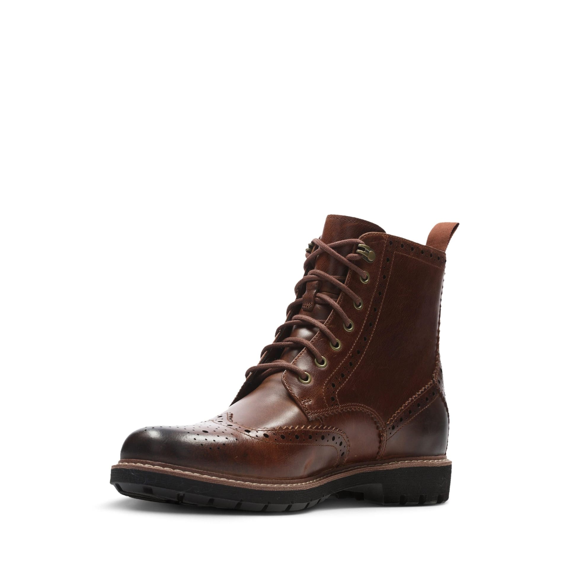 Clarks Clarks Men's Batcombe Lord Dark Tan Leather Ankle Boots, Lace Up in Brown - 4