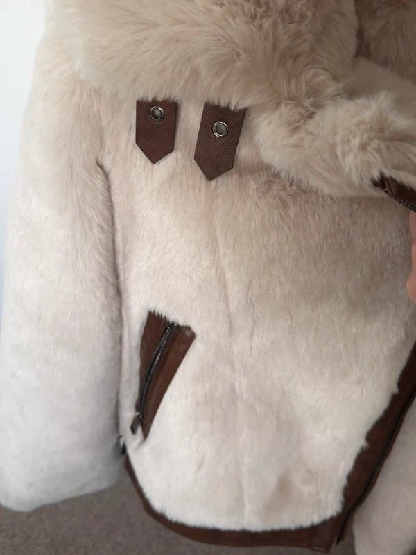 F&F F&F Tesco Faux Fur Aviator Jacket