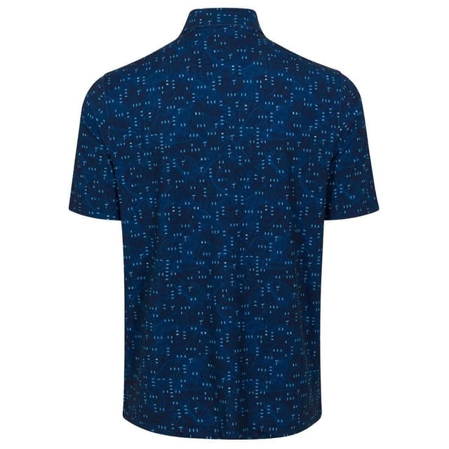 Greg Norman Greg Norman Men's Jersey Seaside Sip Golf Polo Shirt in Navy - 2