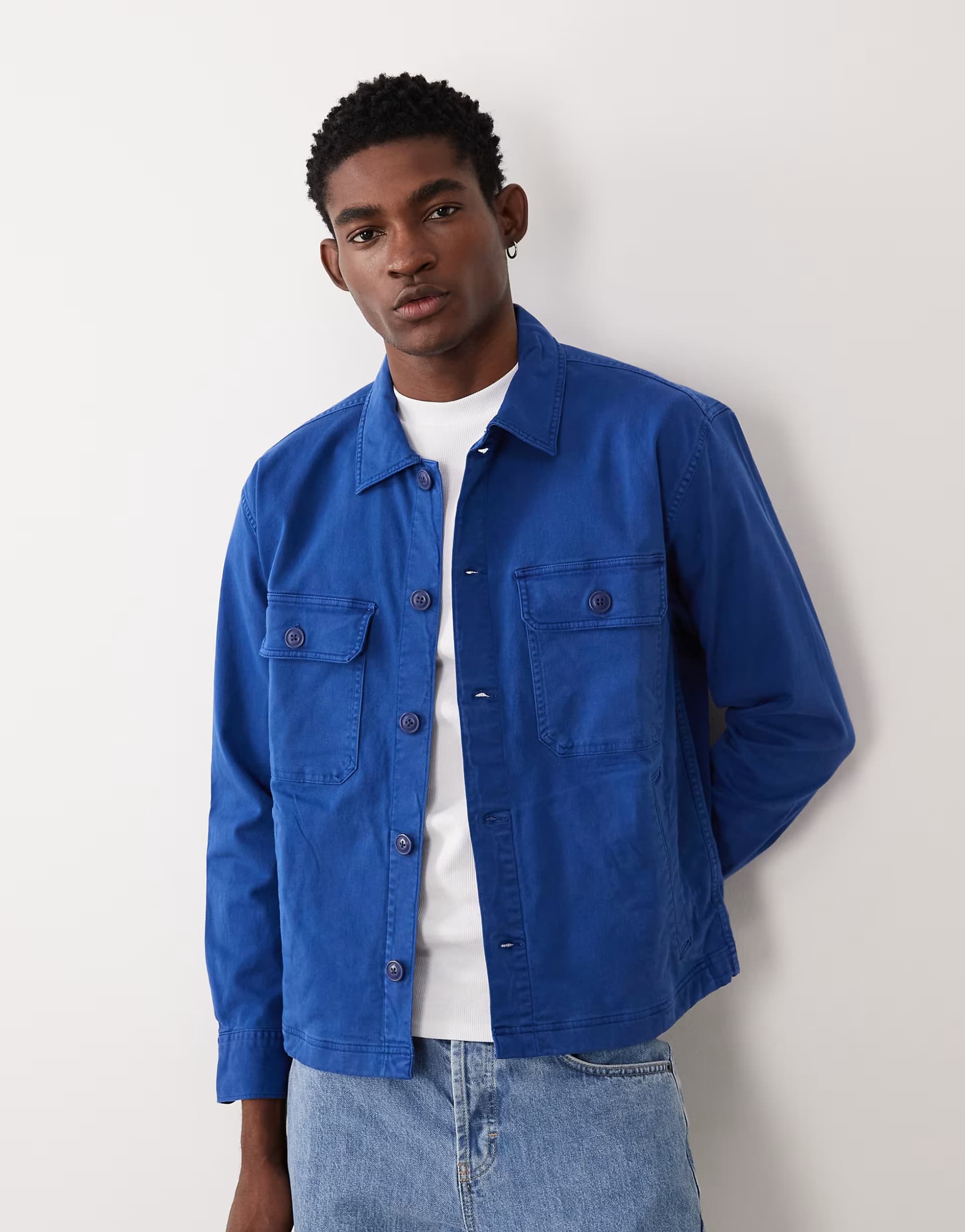ASOS Abercrombie & Fitch workwear denim overshirt in blue