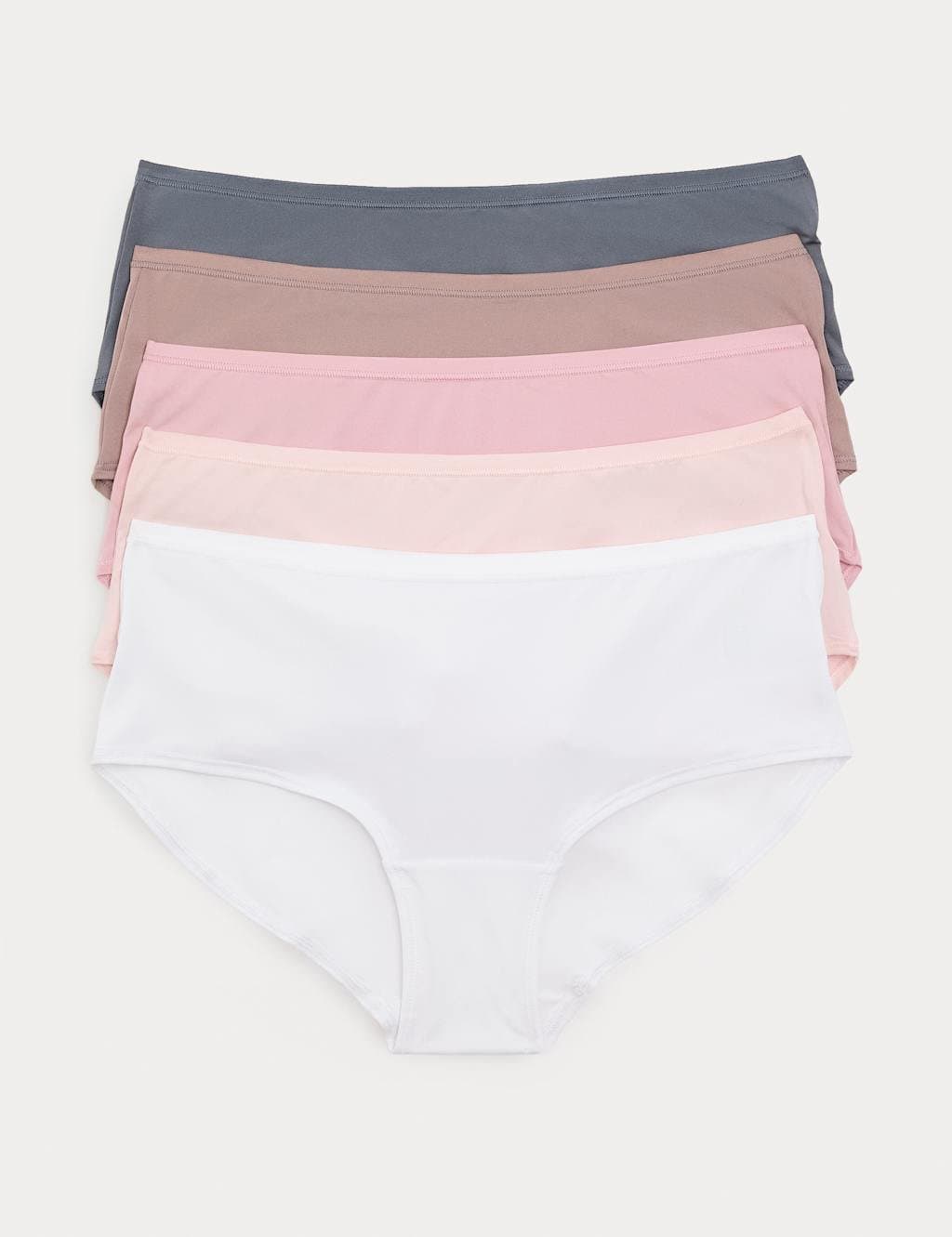 Marks & Spencer M&S 5pk Microfibre Low Rise Shorts Brown Haze