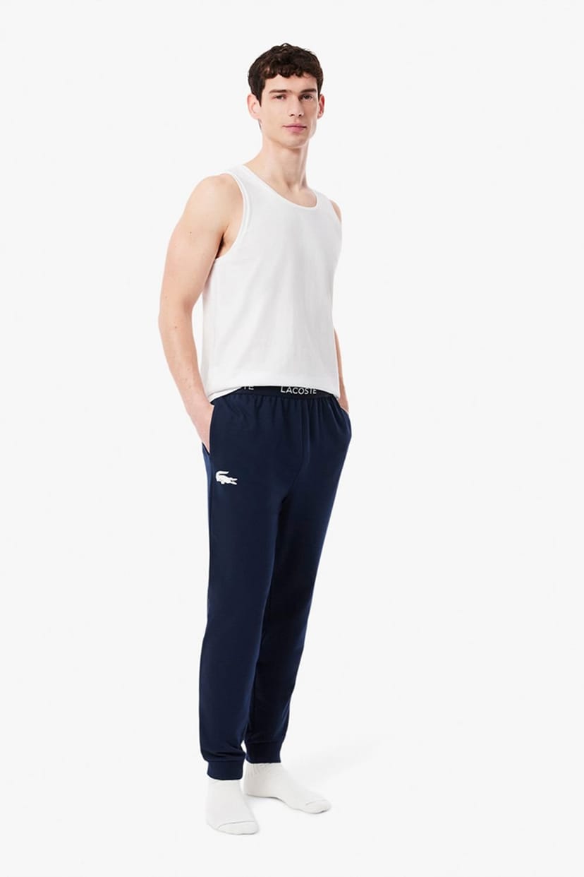 Lacoste Lacoste Men's Cuffed Pyjama Bottoms Navy - 1
