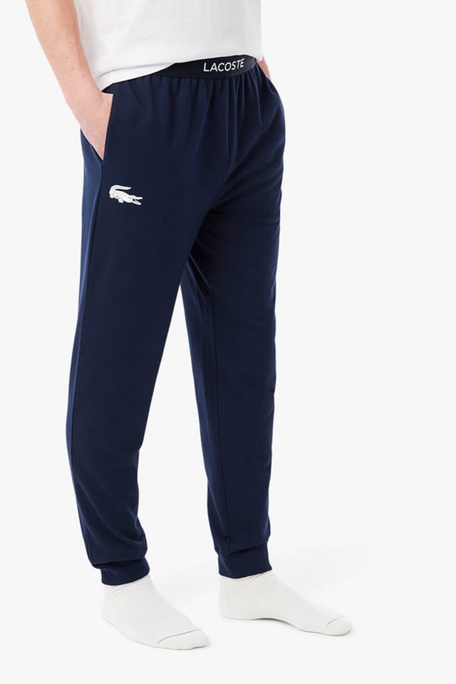 Lacoste Lacoste Men's Cuffed Pyjama Bottoms Navy - 2
