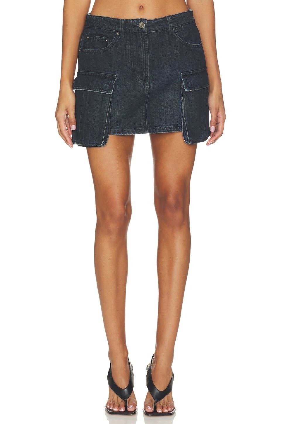 revolve Denim Cargo Mini Skirt
