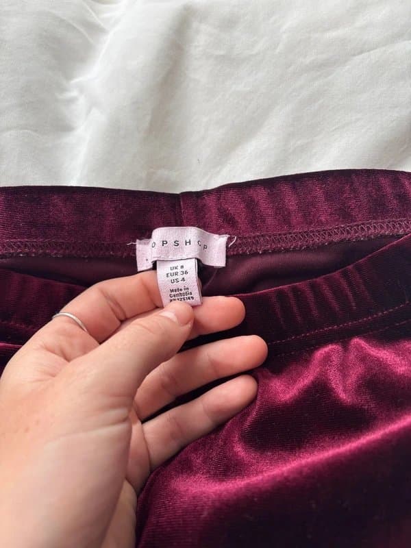 Topshop Velvet Flares