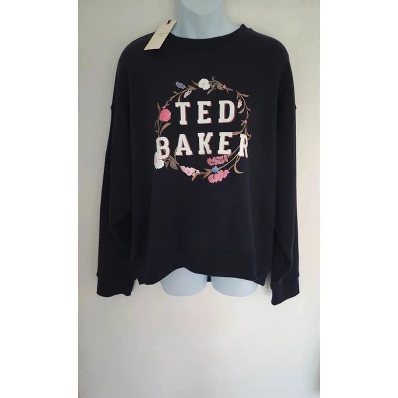 Ted Baker Ted Baker Raynahh graphic floral womens sweatshirt UK size 16 brand new with tags