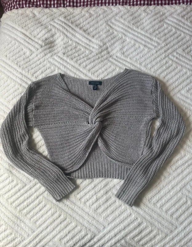 New Look Grey Knit Top