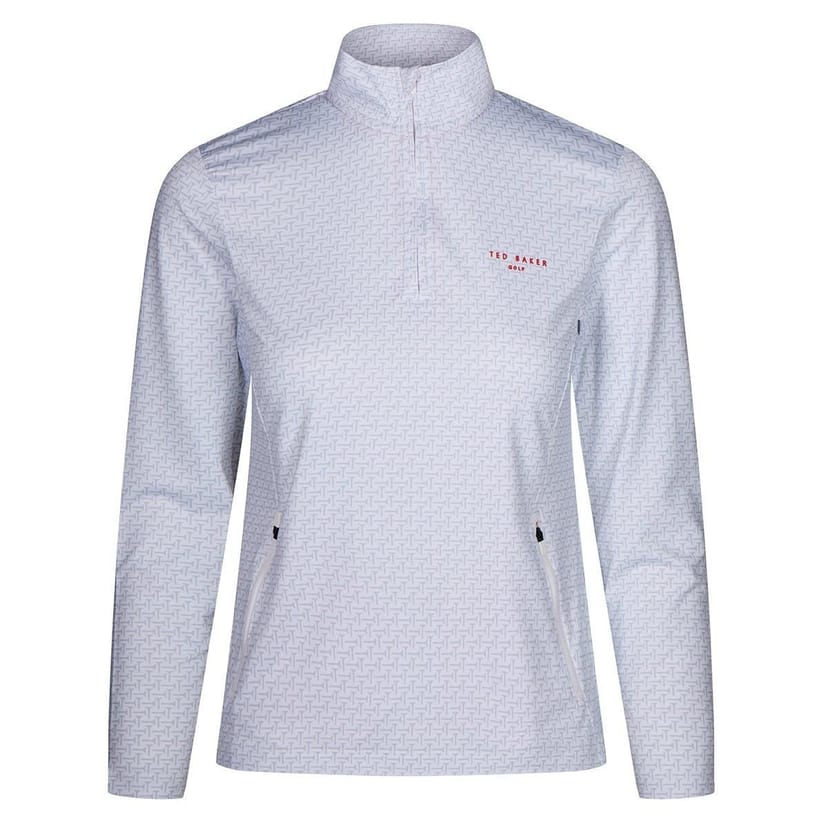 Ted Baker Ted Baker Women's Thimpson Half Zip Golf Mid Layer in White - 1