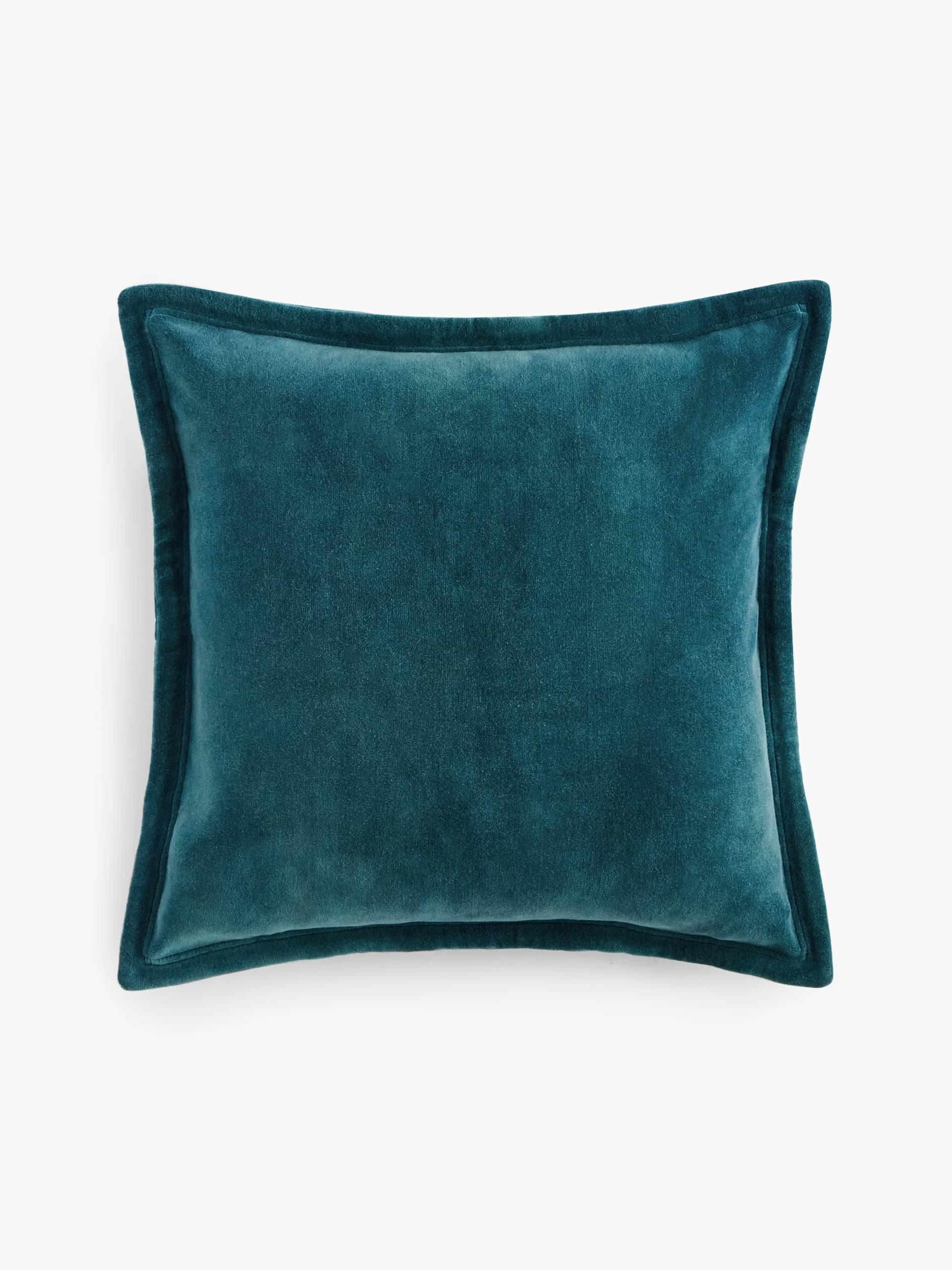 French Connection Washed Velvet Teal Blue Cushion