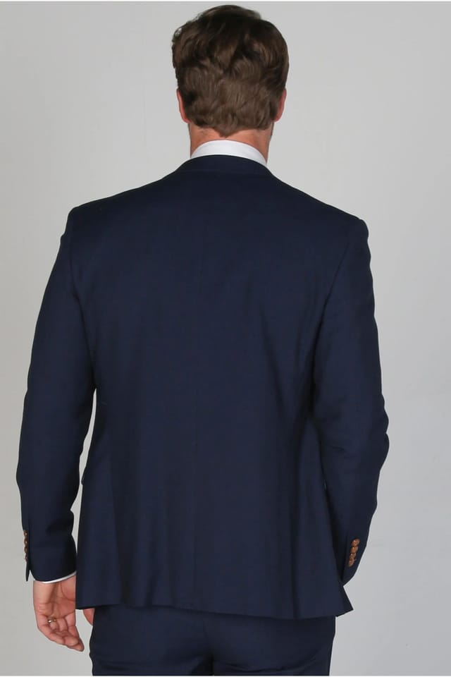 Paul Andrew Paul Andrew Men's Mayfair Formal Blazer With Buttons in Navy - 3