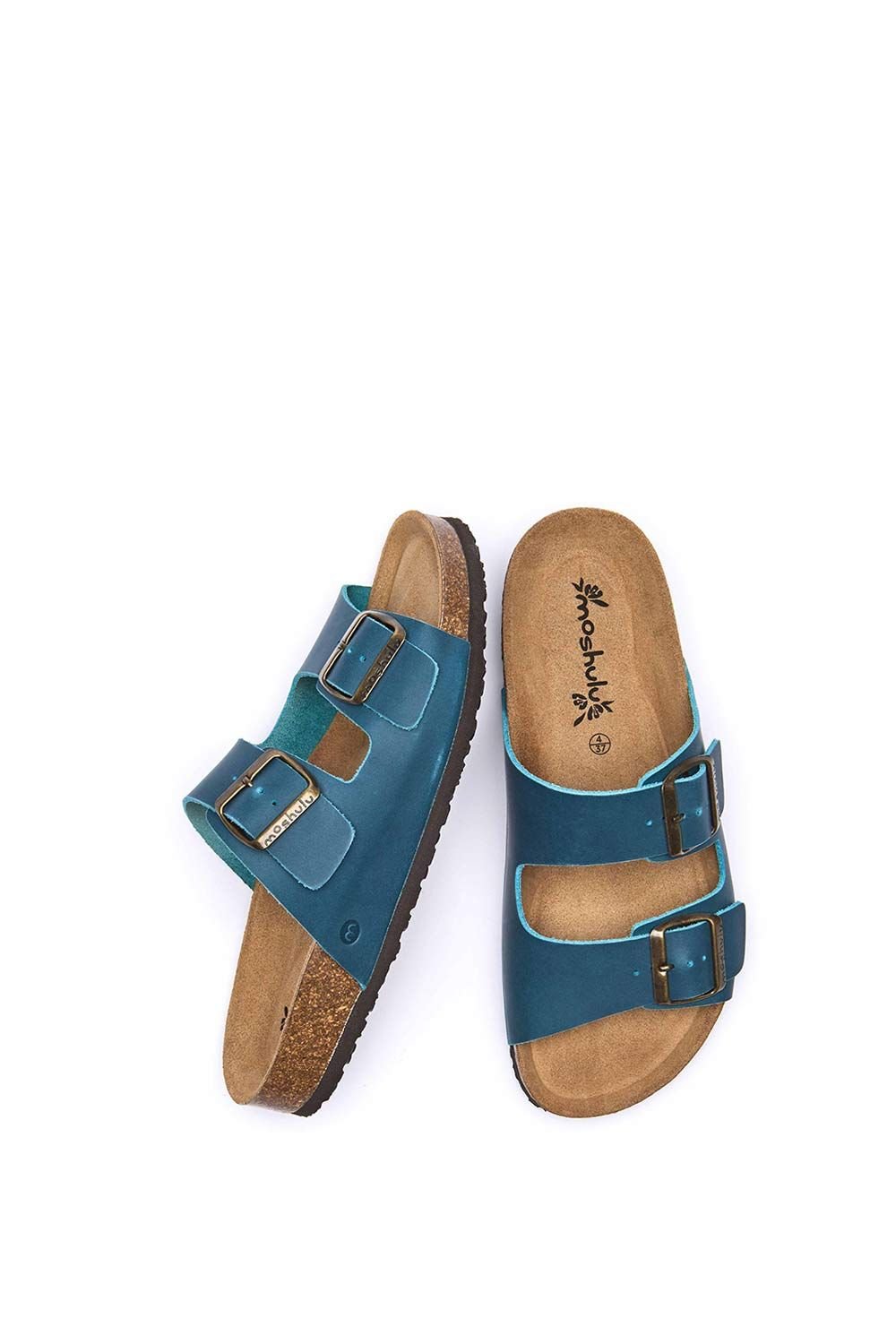 Moshulu Moshulu Women's 'Bavaria Waxy' Cork Footbed Sandals in Teal - 2