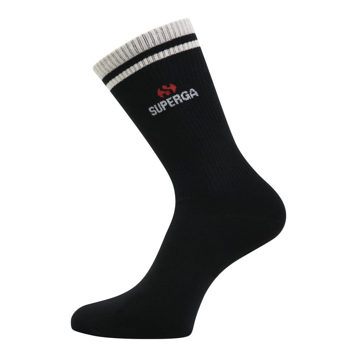 Superga Superga Men's Ribbed Knitted Socks (Pack of 3) in Black - 4